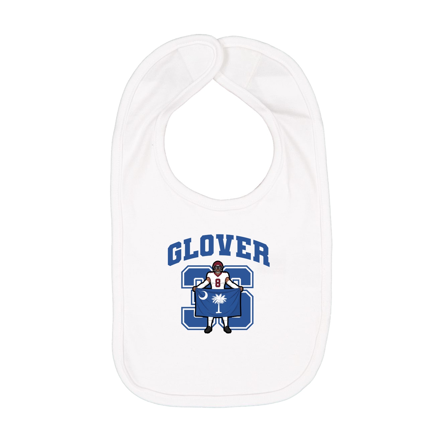 Infant Bib — Number in White