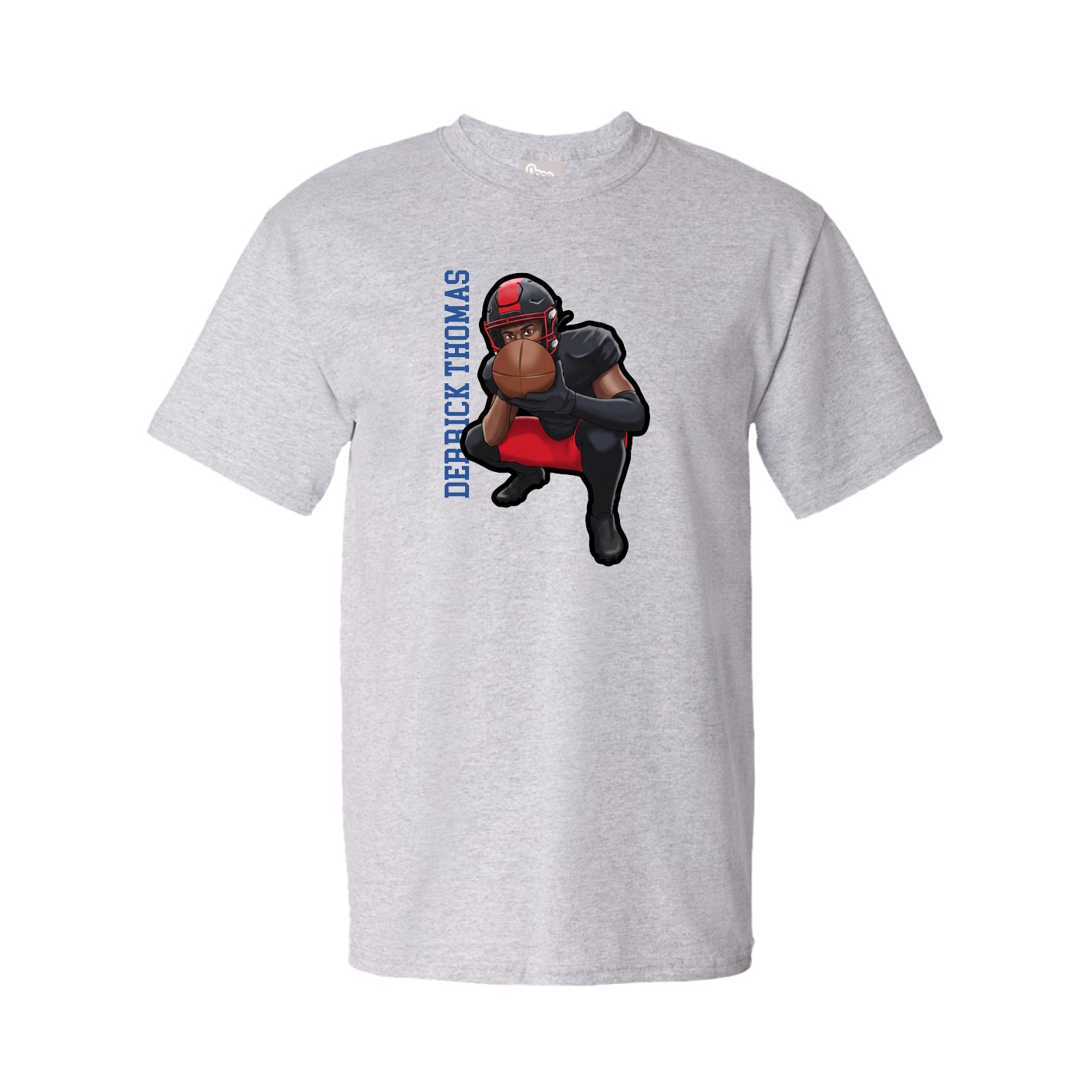 Youth Tee — Name Vertical in Grey
