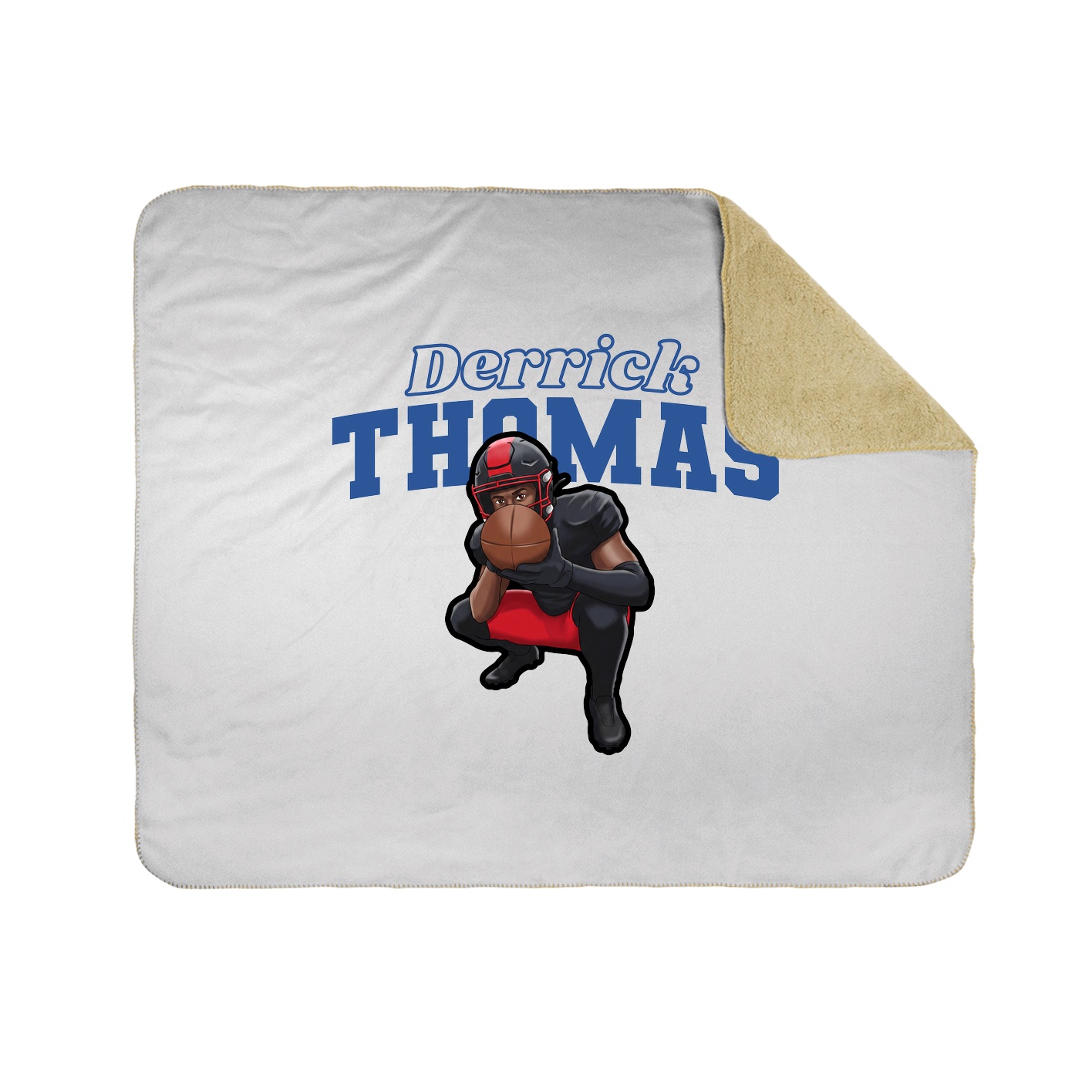 Throw Blanket — Name Arch in White