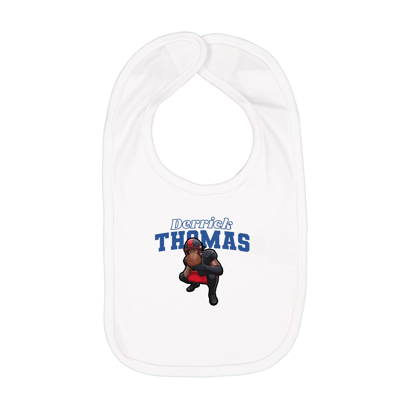 Infant Bib — Name Arch in White