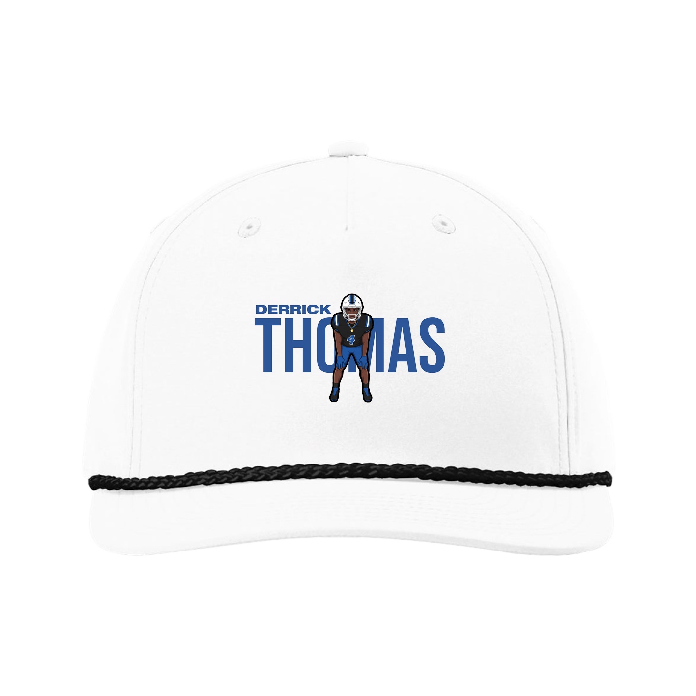 Five-Panel Classic Rope Cap — Player Name in White