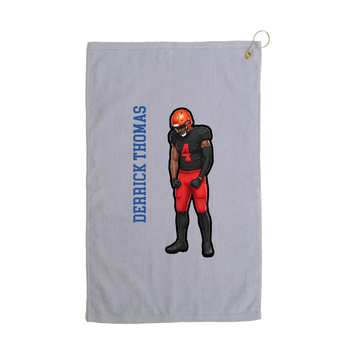 Golf Towel — Name Vertical in Grey