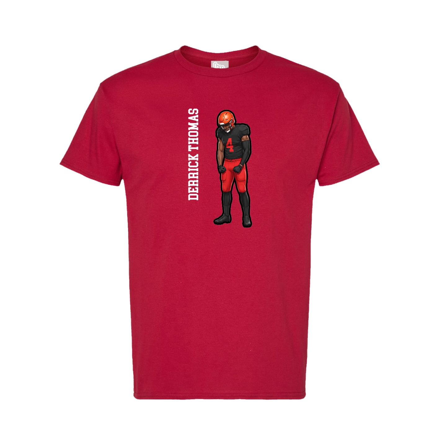 Tee — Name Vertical in Crimson