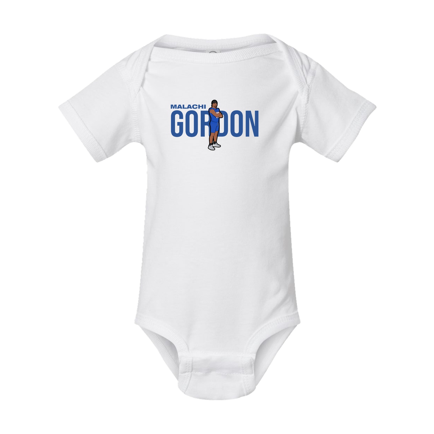 Baby Onesie — Player Name in White