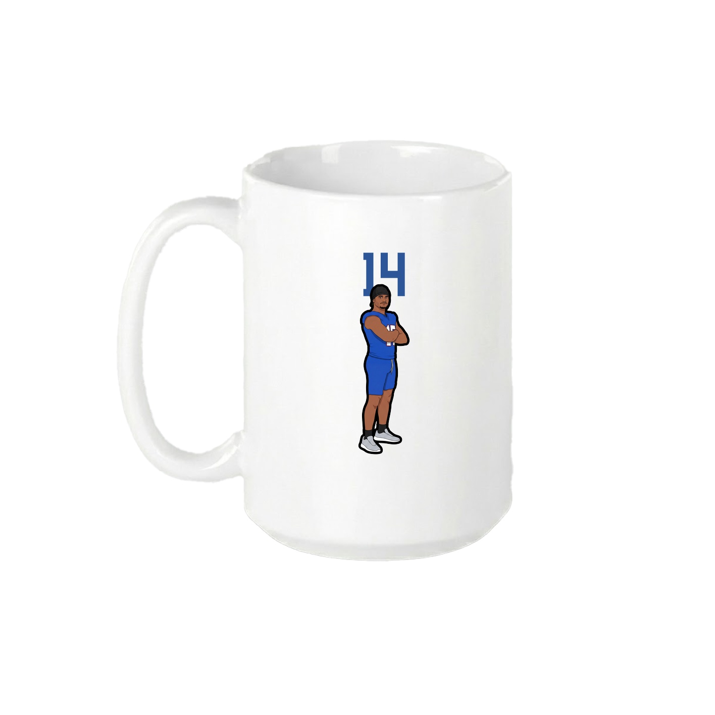 15oz Coffee Mug — Number Top in White