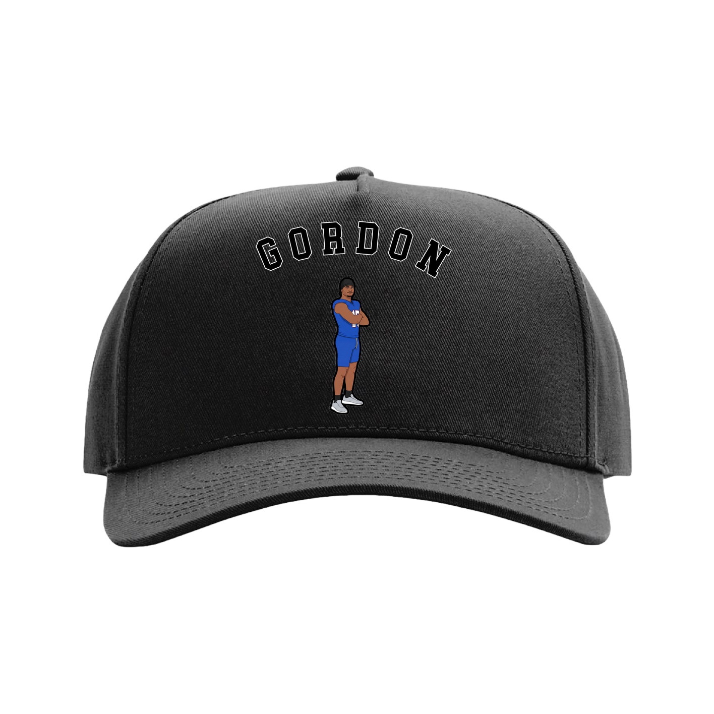 Full Fabric Five-Panel Champ Cap — Shirsey Arch in Black