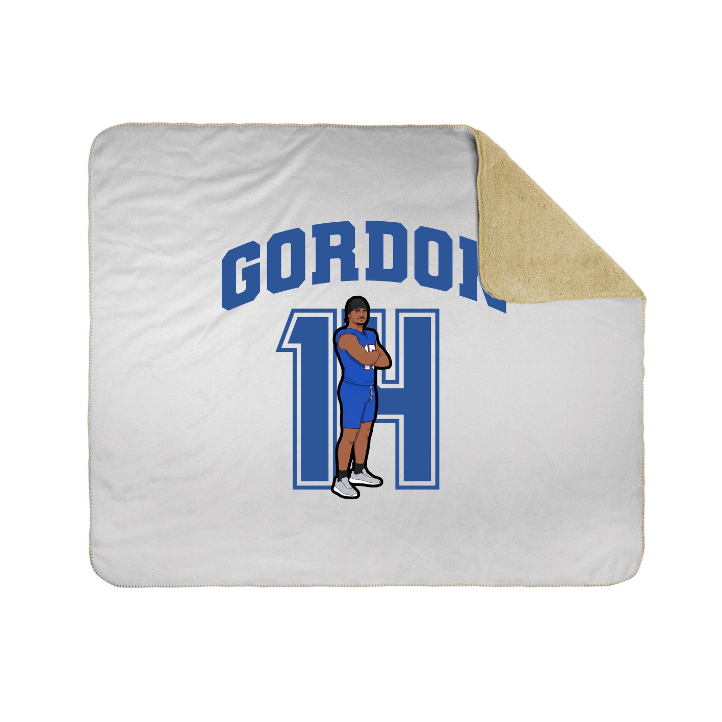 Throw Blanket — Number in White