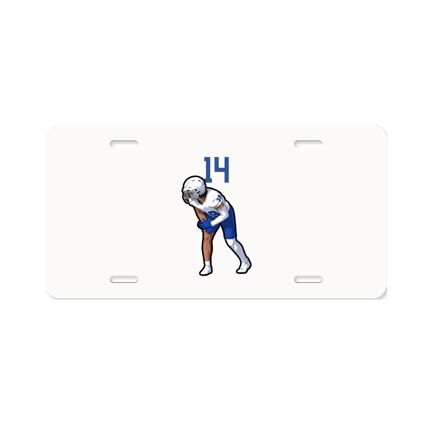 License Plate — Number Top in Classic