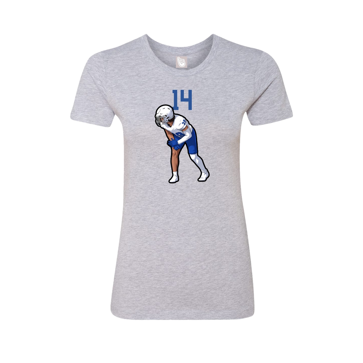 Womens Tee — Number Top in Grey