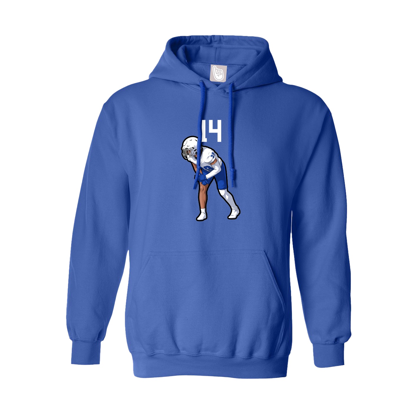 Youth Hoodie — Number Top in Royal