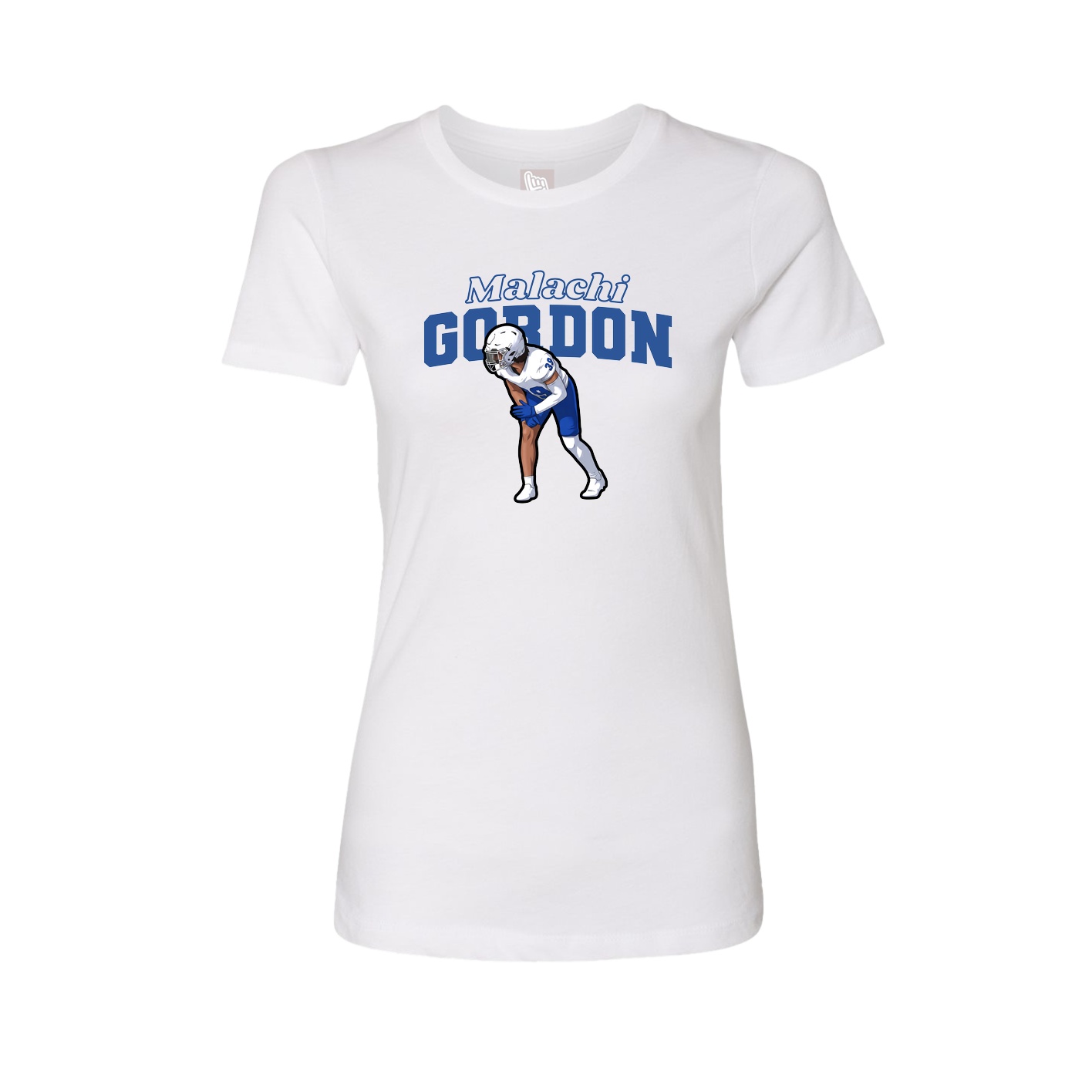 Womens Tee — Name Arch in White