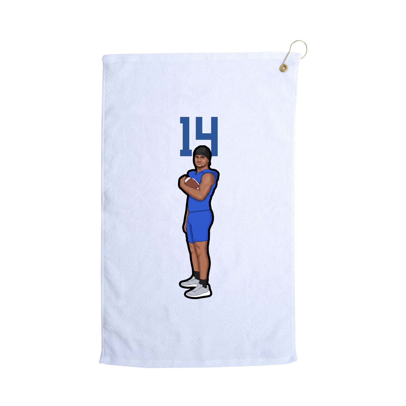 Golf Towel — Number Top in White