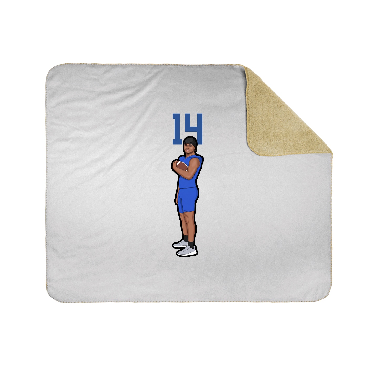 Throw Blanket — Number Top in White