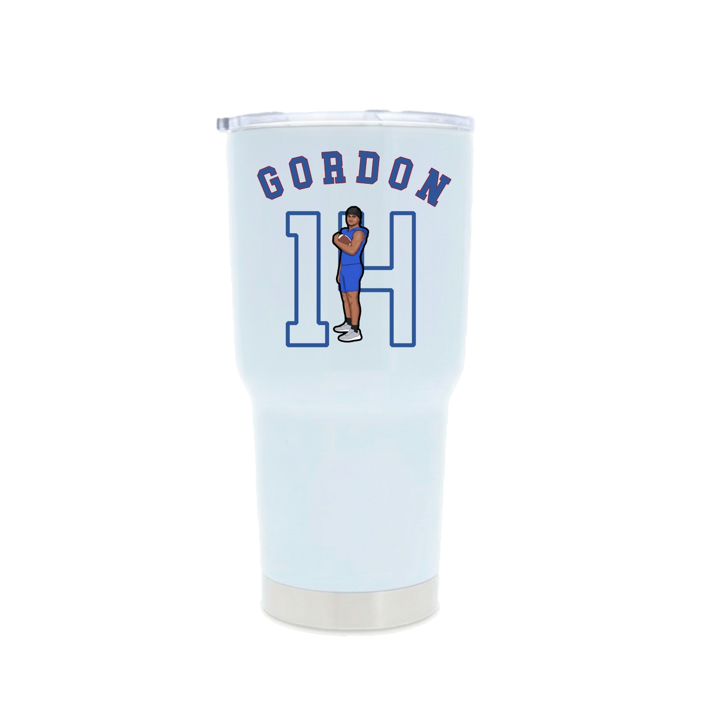 30oz Stainless Steel Tumbler — Shirsey Arch in White