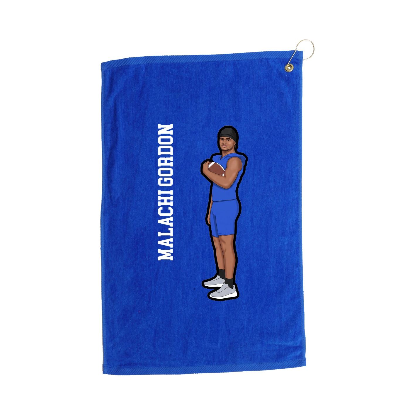 Golf Towel — Name Vertical in Royal