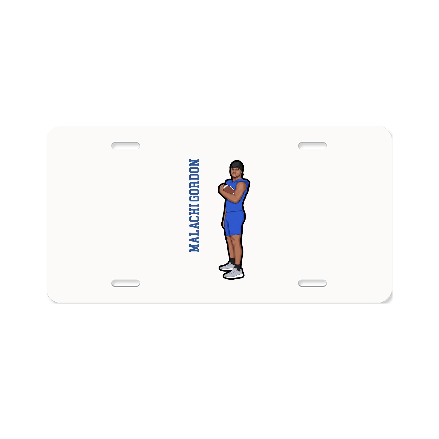 License Plate — Name Vertical in Classic