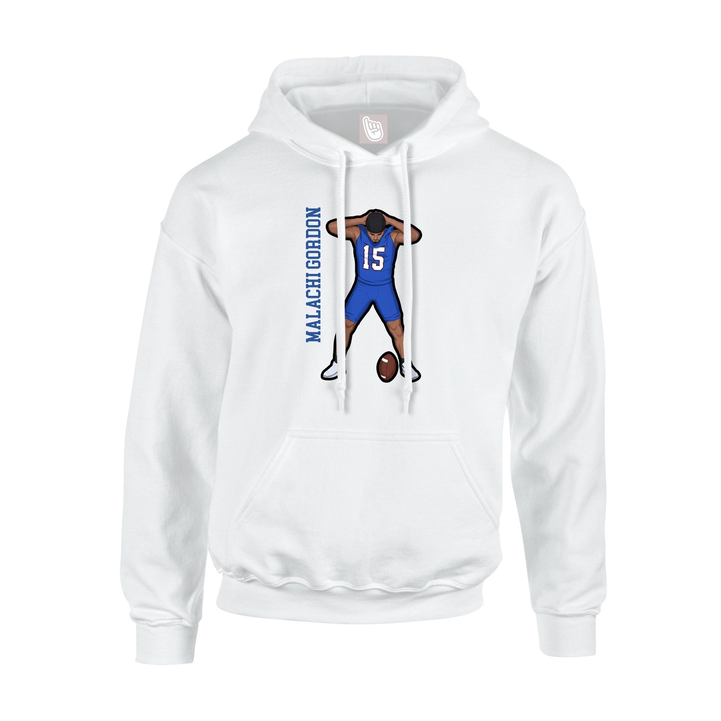 Hoodie — Name Vertical in White