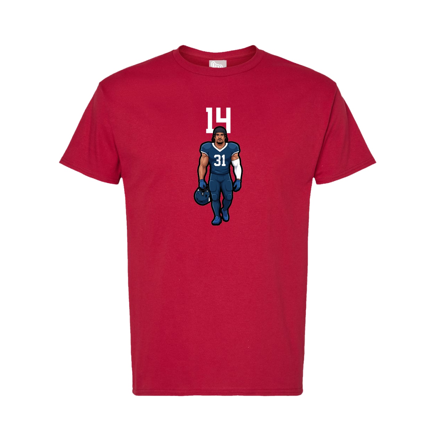 Tee — Number Top in Crimson