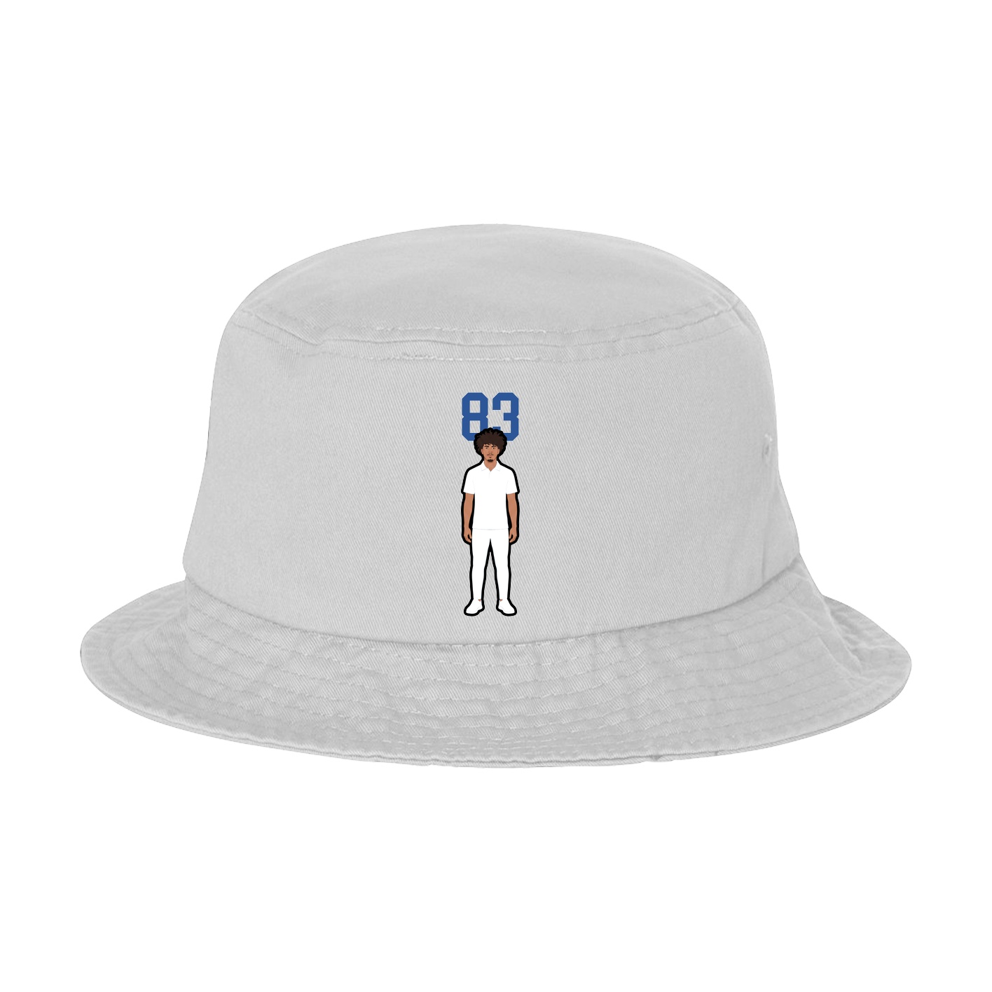 Bucket Cap — Number Top in White