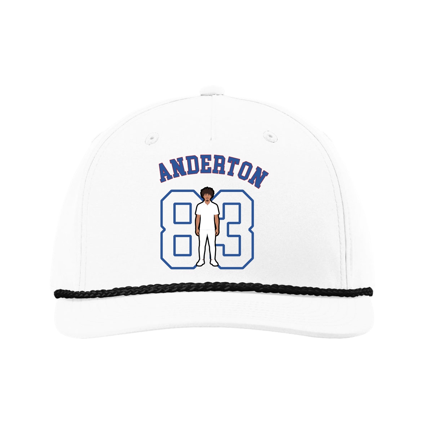 Five-Panel Classic Rope Cap — Shirsey Arch in White