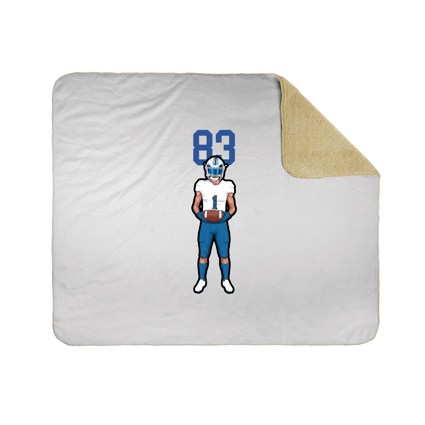 Throw Blanket — Number Top in White