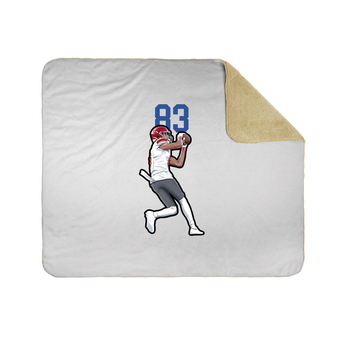 Throw Blanket — Number Top in White