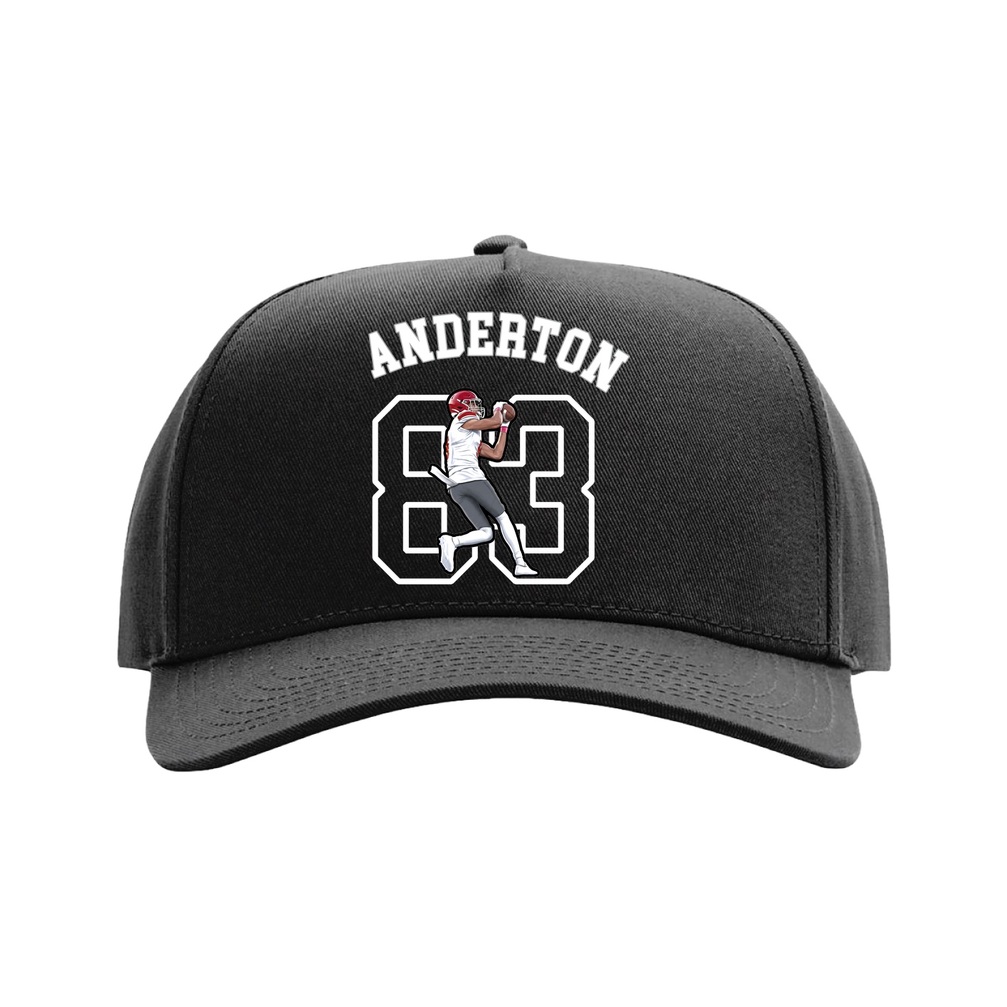 Full Fabric Five-Panel Champ Cap — Shirsey Arch in Black