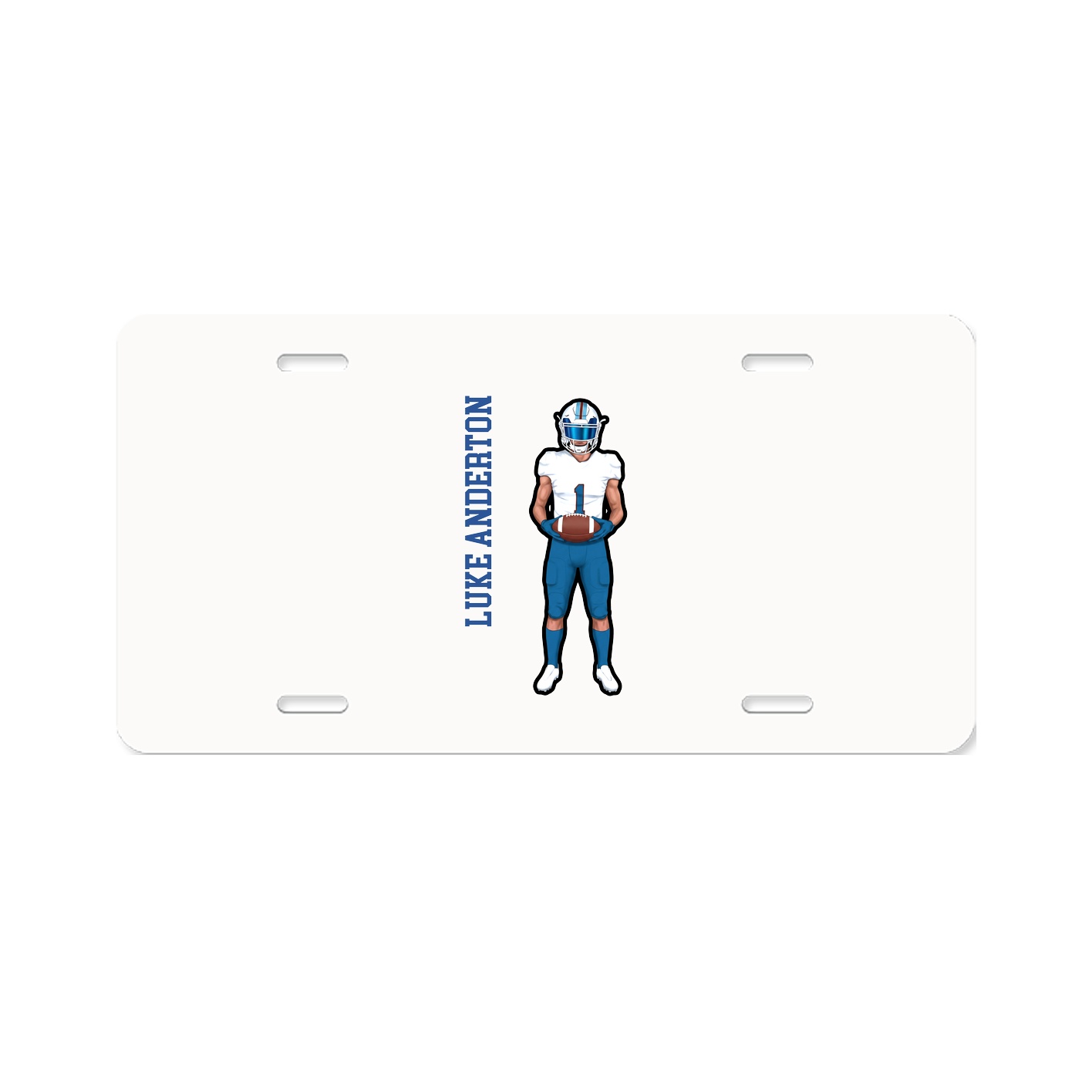 License Plate — Name Vertical in Classic