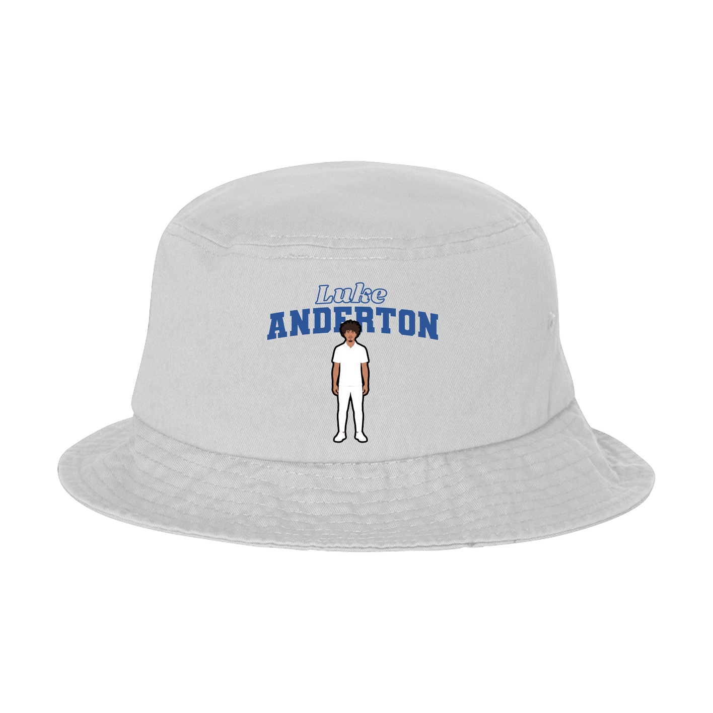 Bucket Cap — Name Arch in White