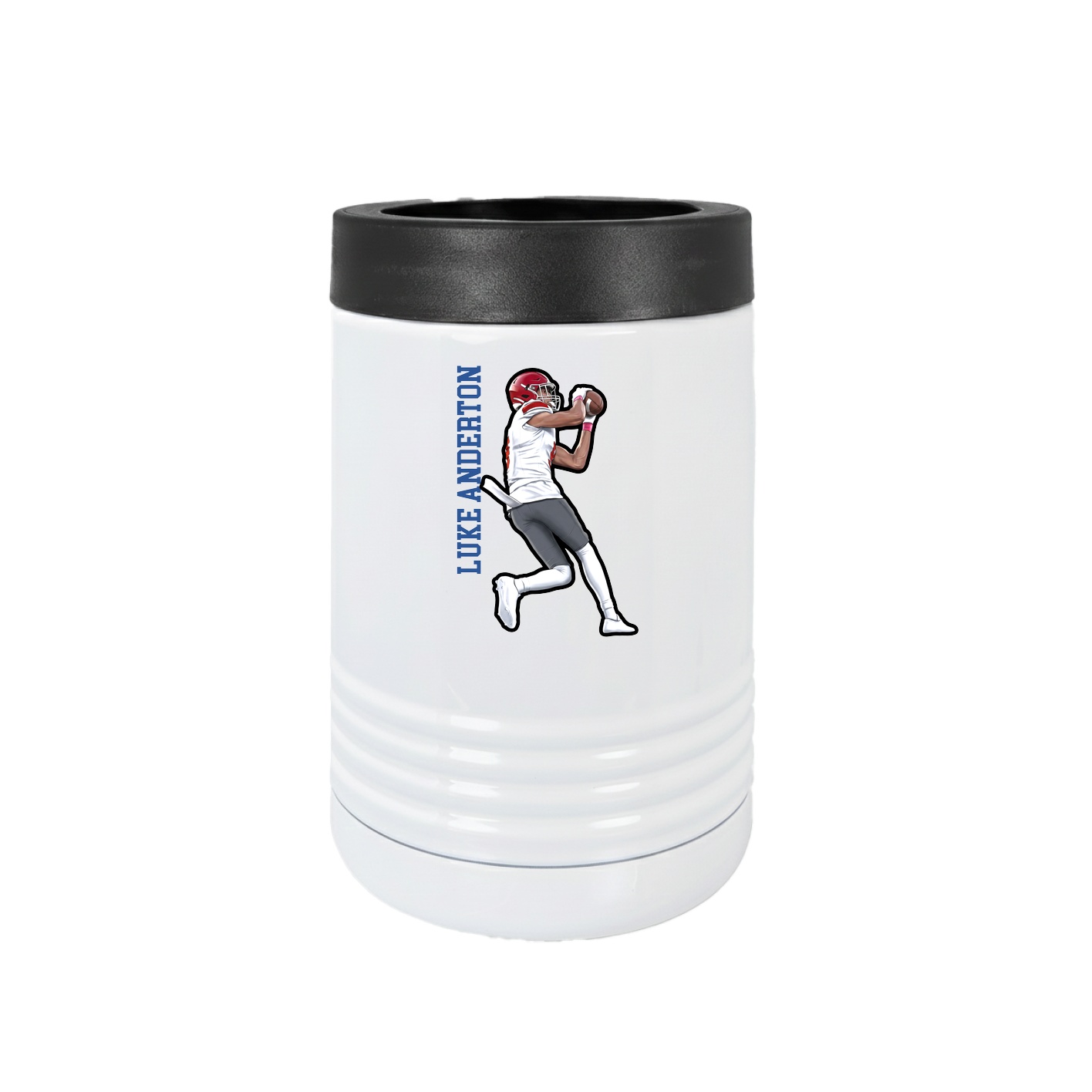 Beverage Holder — Name Vertical in White