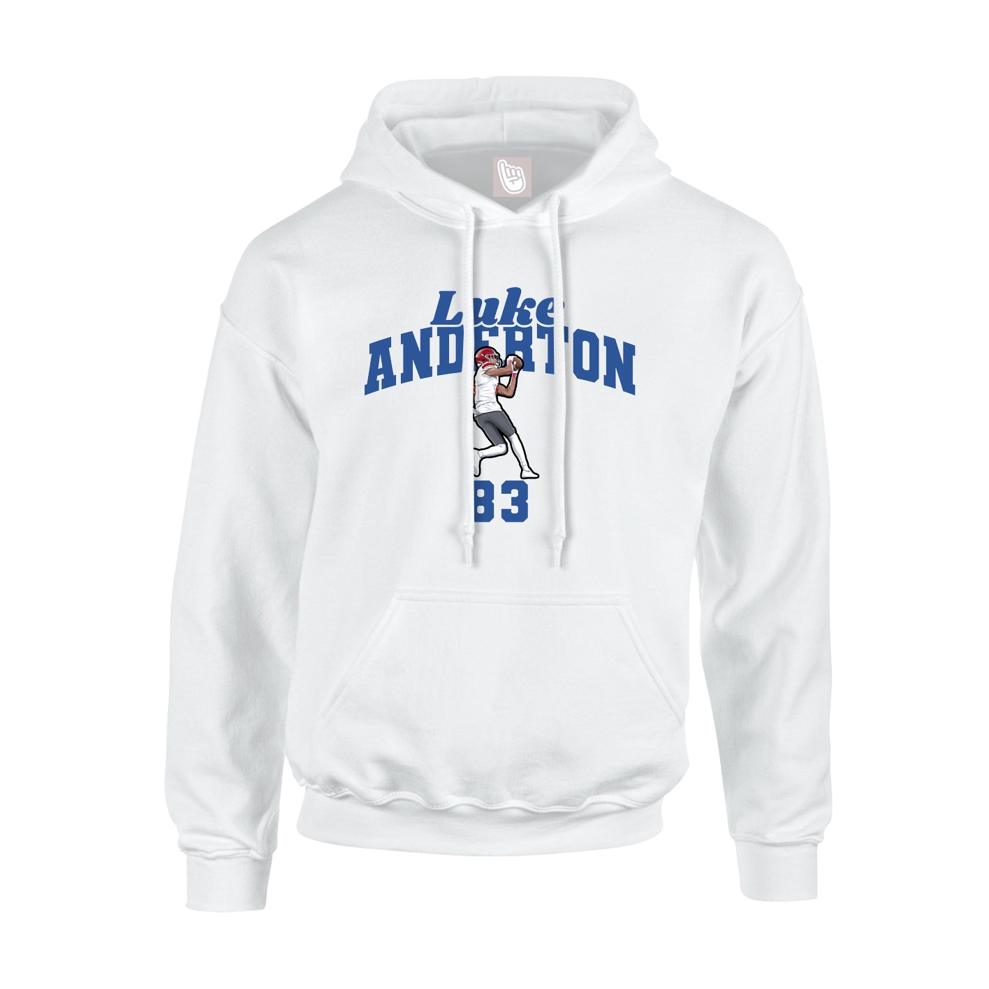 Youth Hoodie — Signature Arch in White