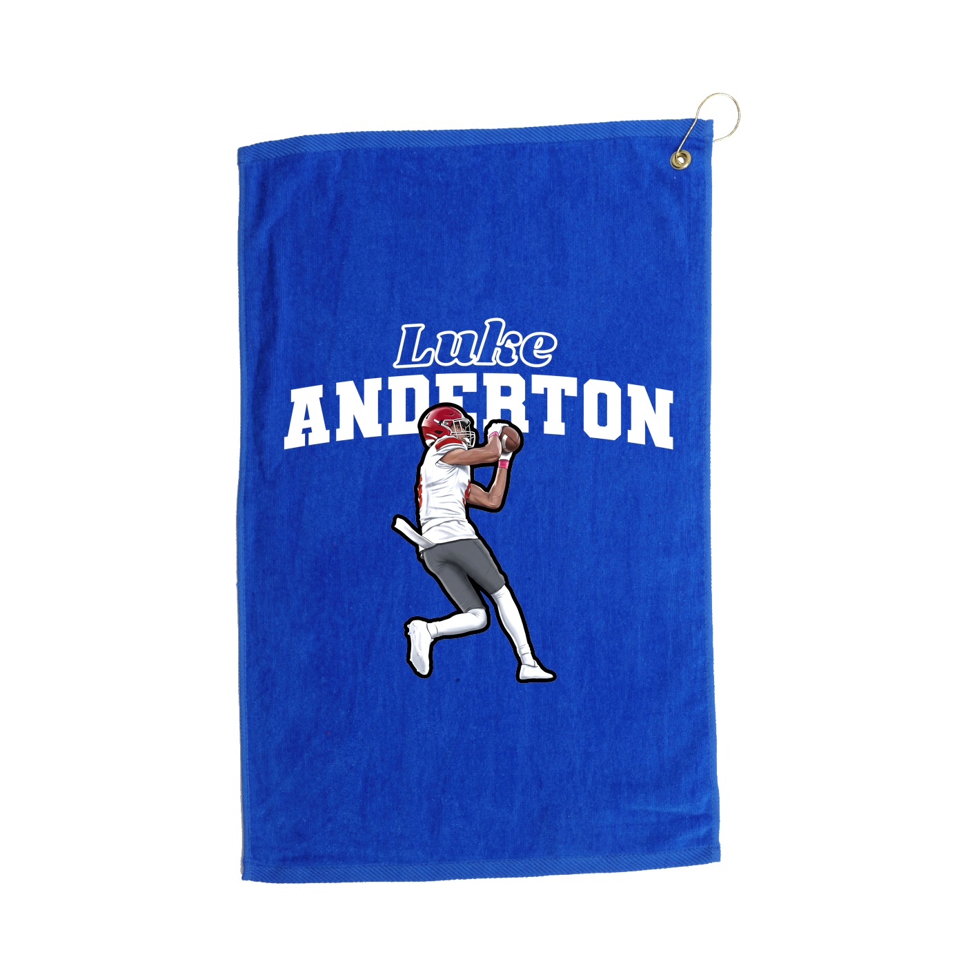 Golf Towel — Name Arch in Royal
