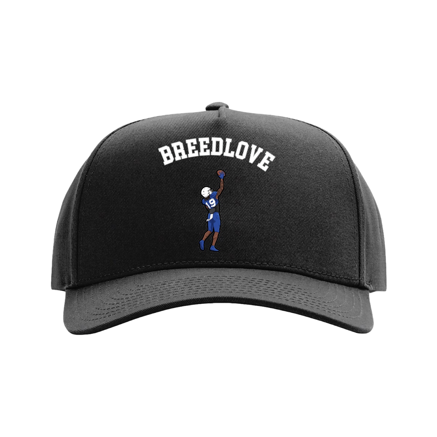Full Fabric Five-Panel Champ Cap — Shirsey Arch in Black
