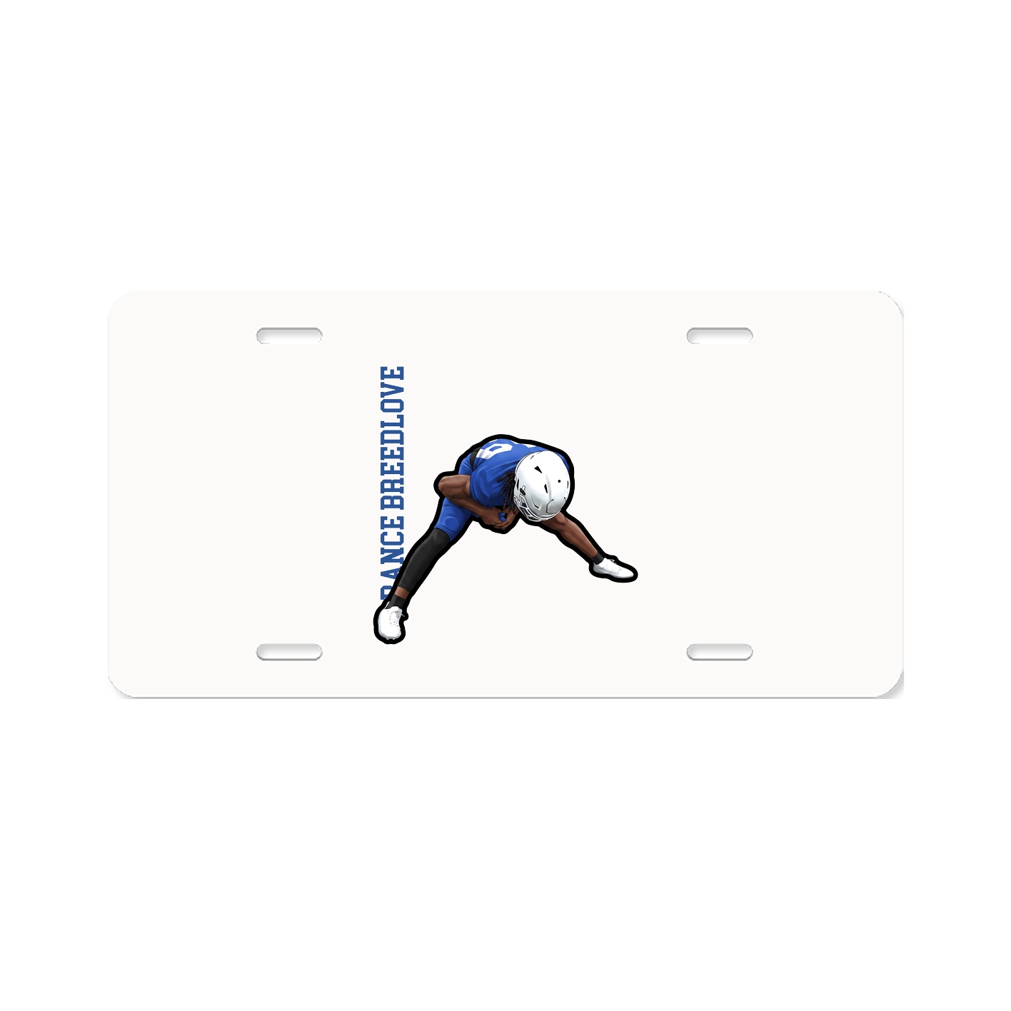 License Plate — Name Vertical in Classic