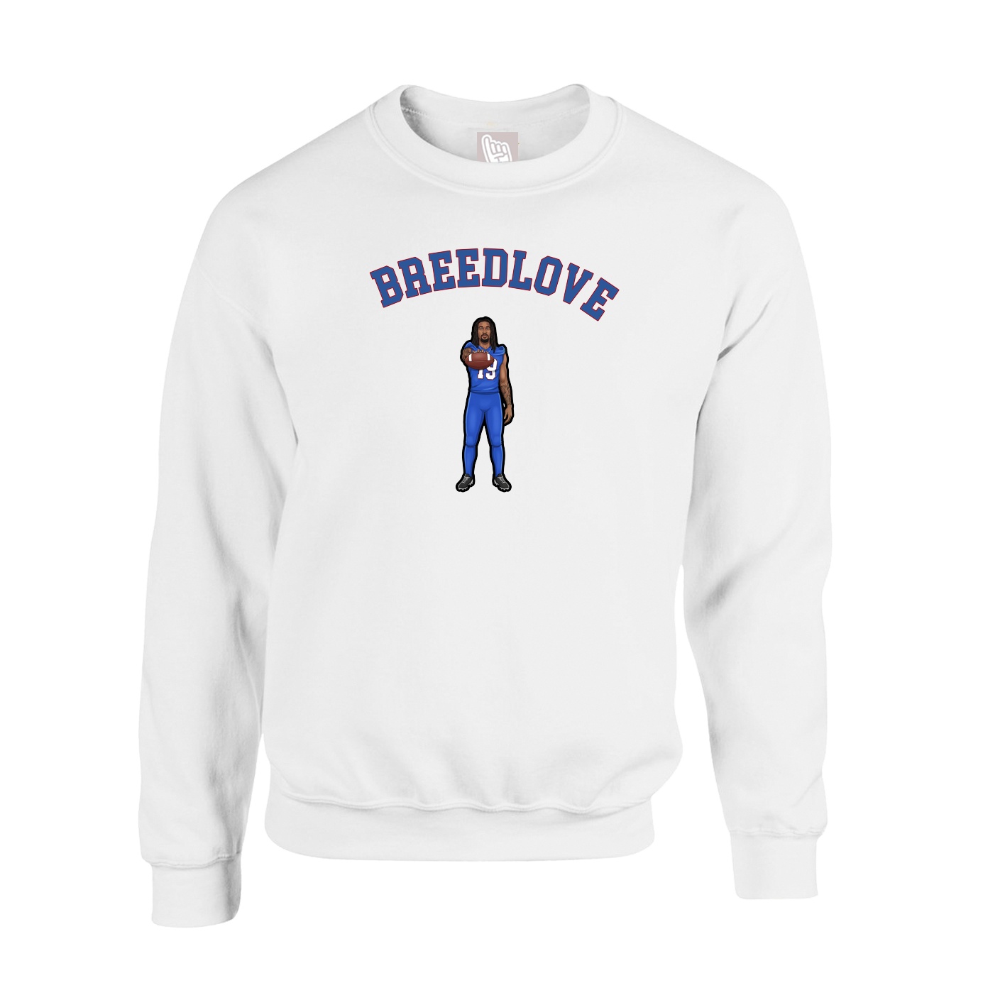 Fleece Crew — Shirsey Arch in White