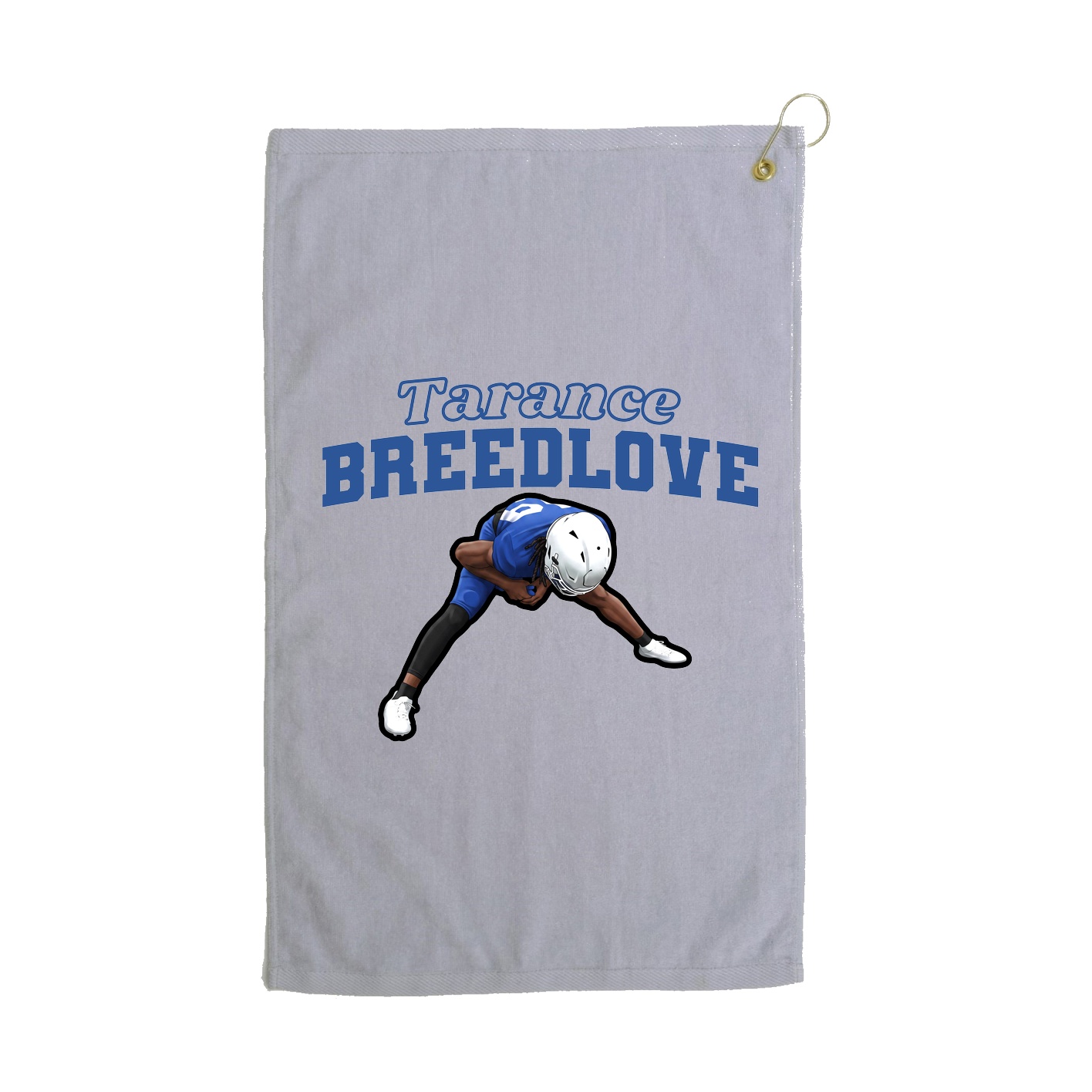 Golf Towel — Name Arch in Grey