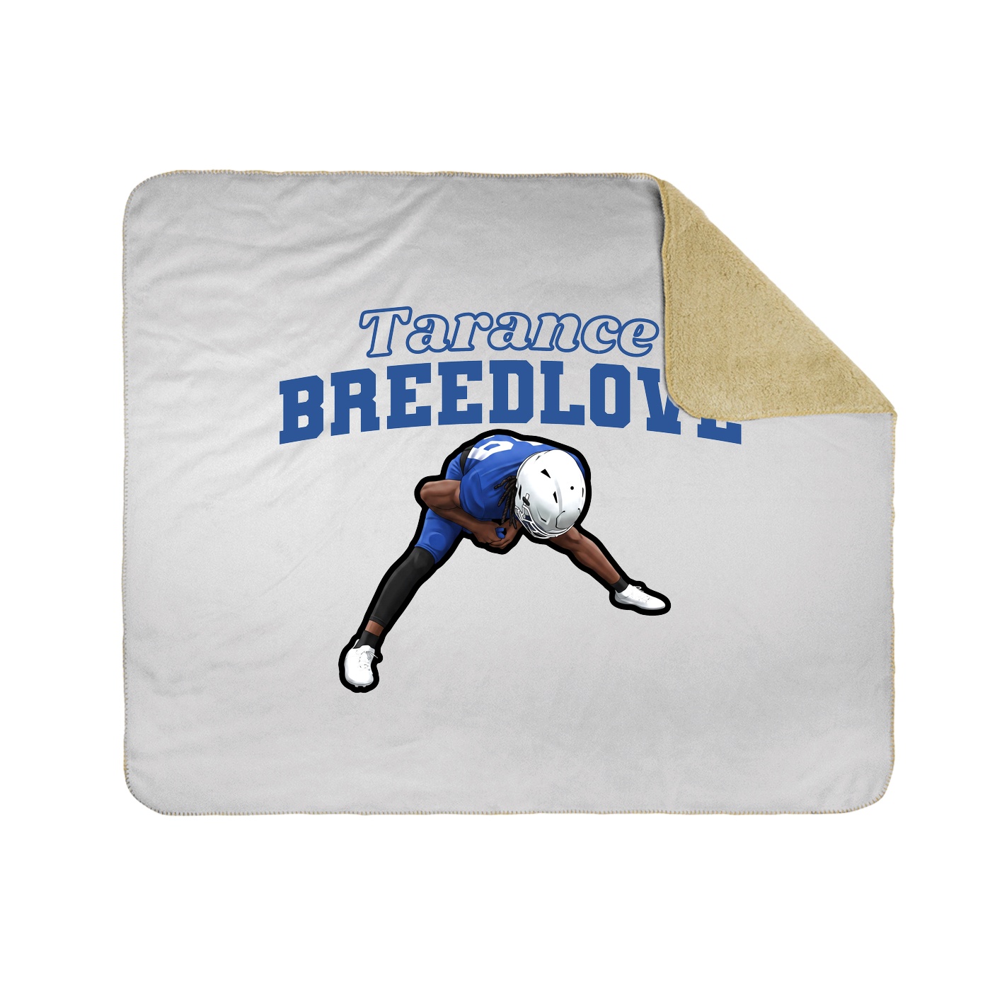 Throw Blanket — Name Arch in White