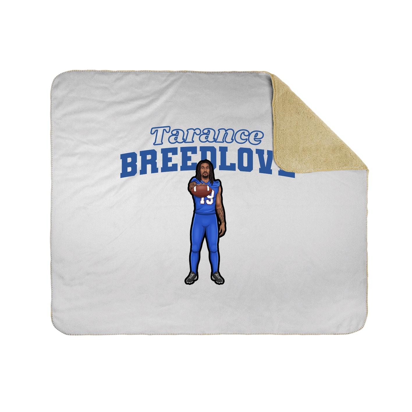 Throw Blanket — Name Arch in White