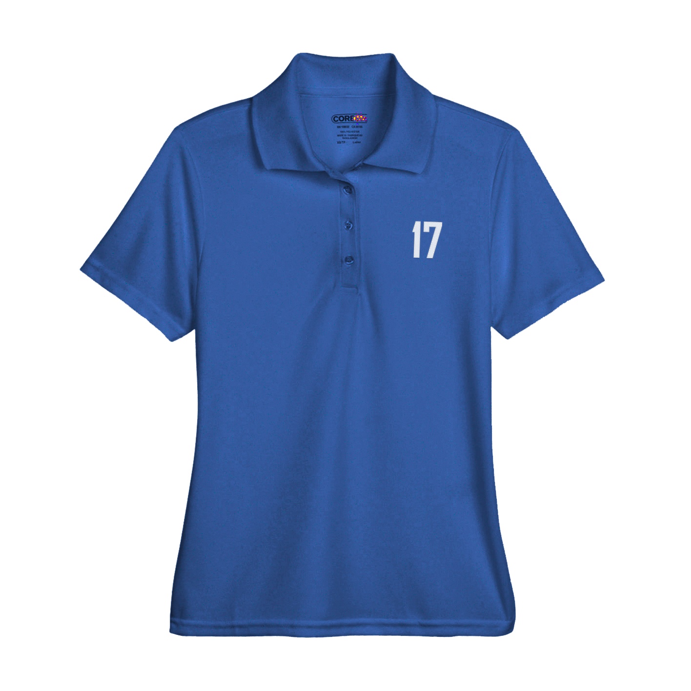 Womens Performance Polo — Front Shirsy in Royal