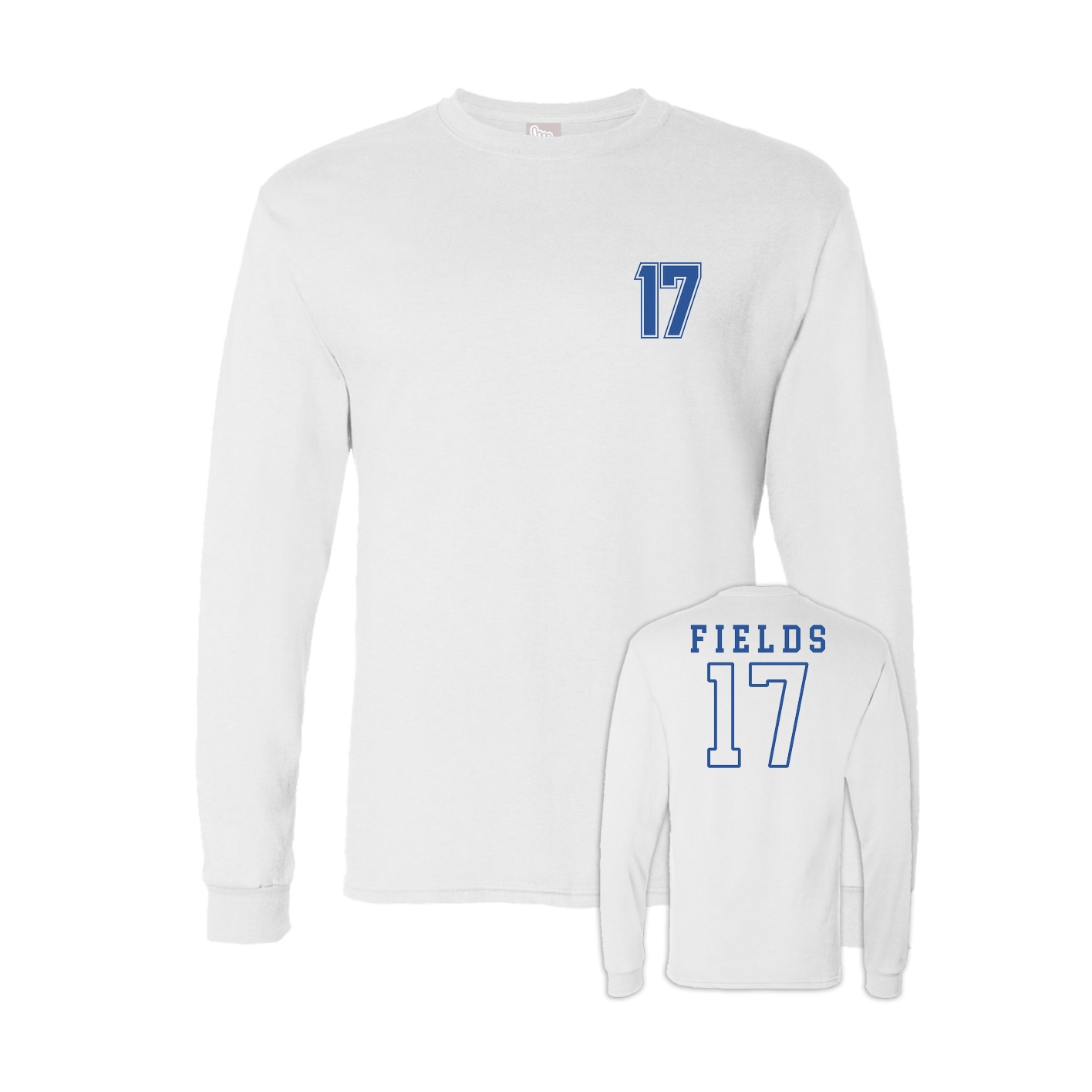 Long Sleeve Tee — Chest Back in White