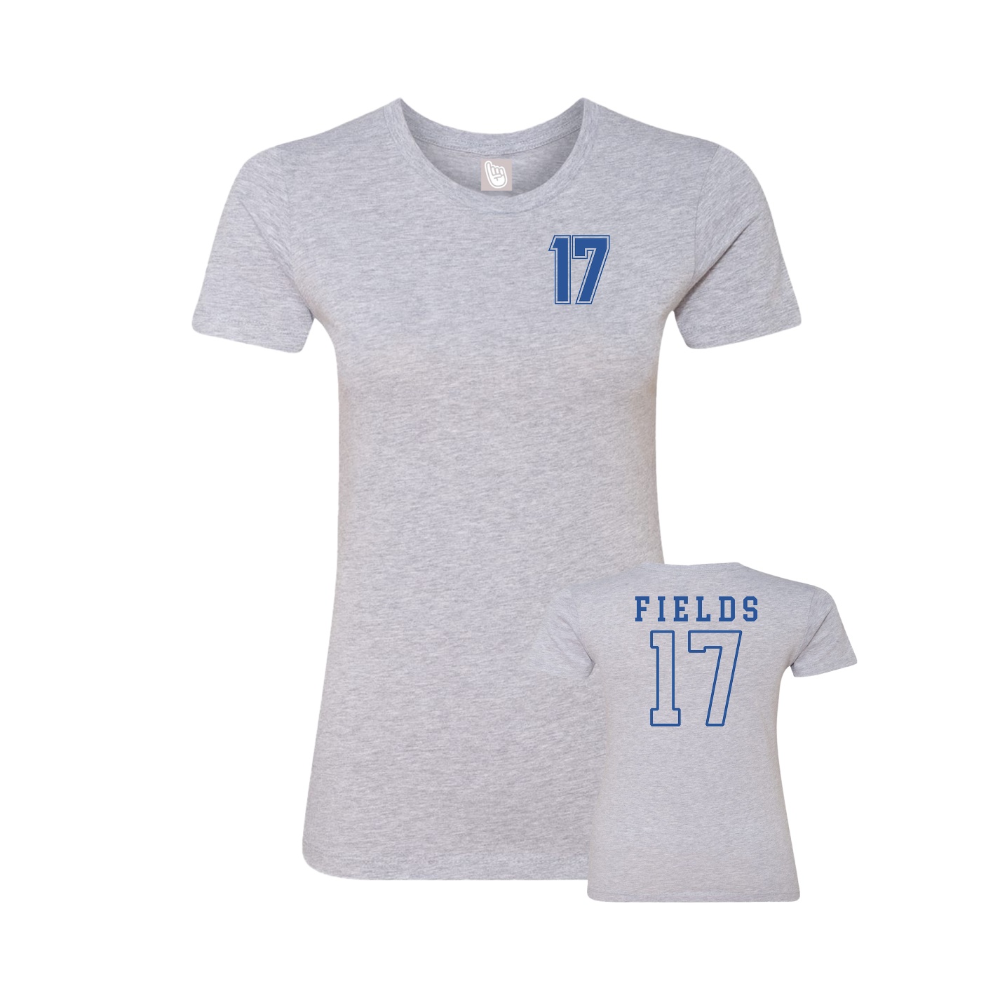 Womens Tee — Chest Back in Grey