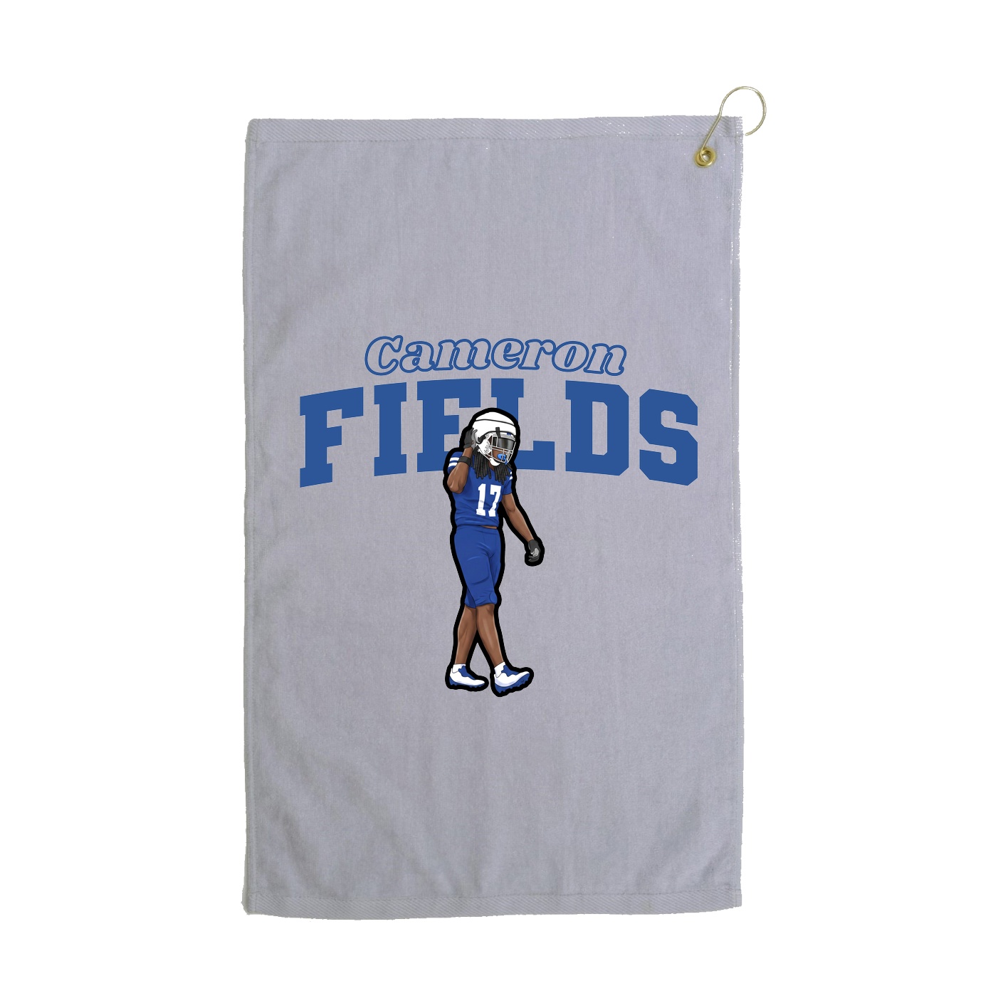Golf Towel — Name Arch in Grey