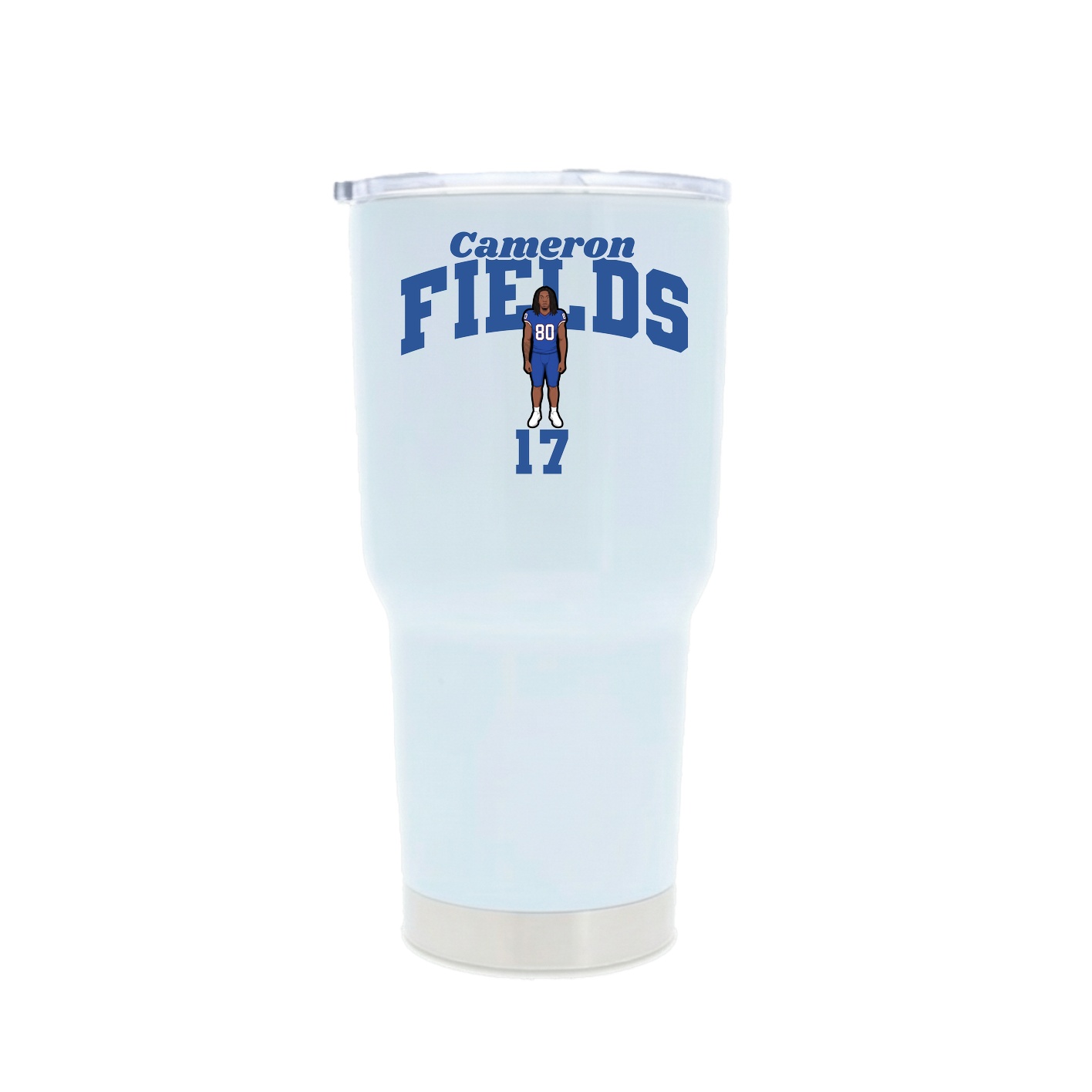 30oz Stainless Steel Tumbler — Signature Arch in White