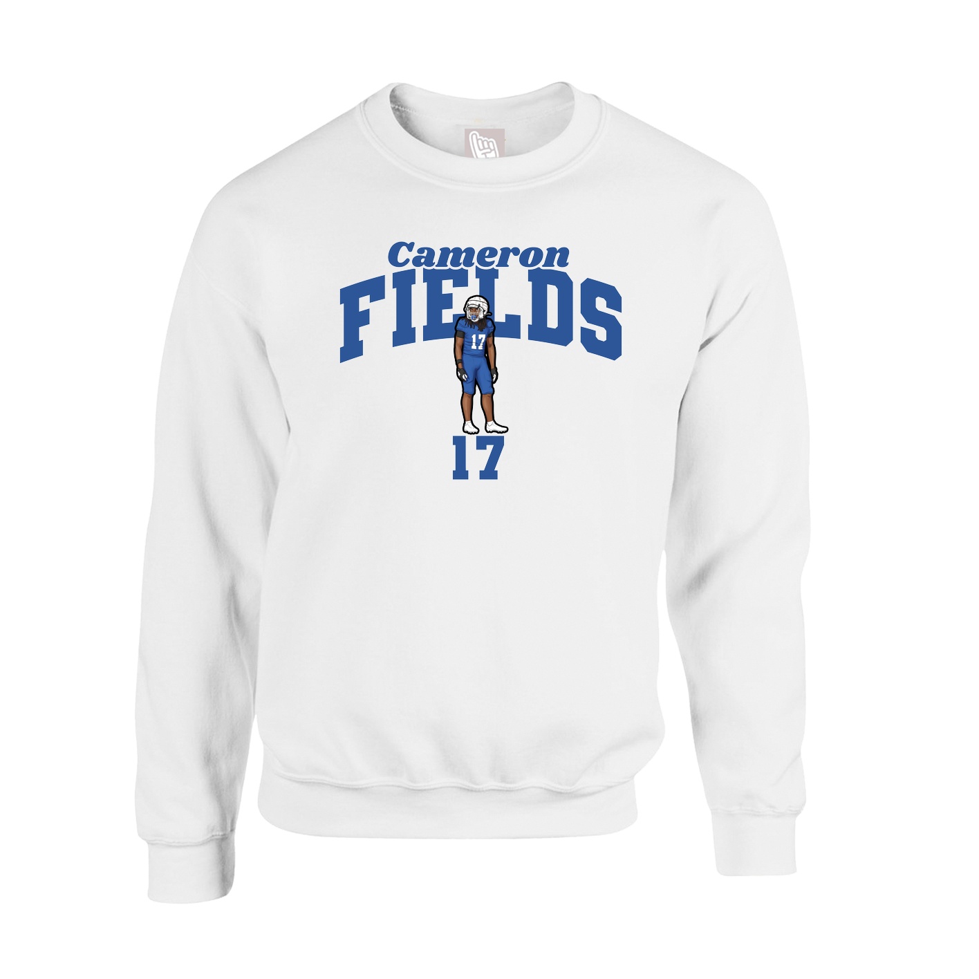 Fleece Crew — Signature Arch in White