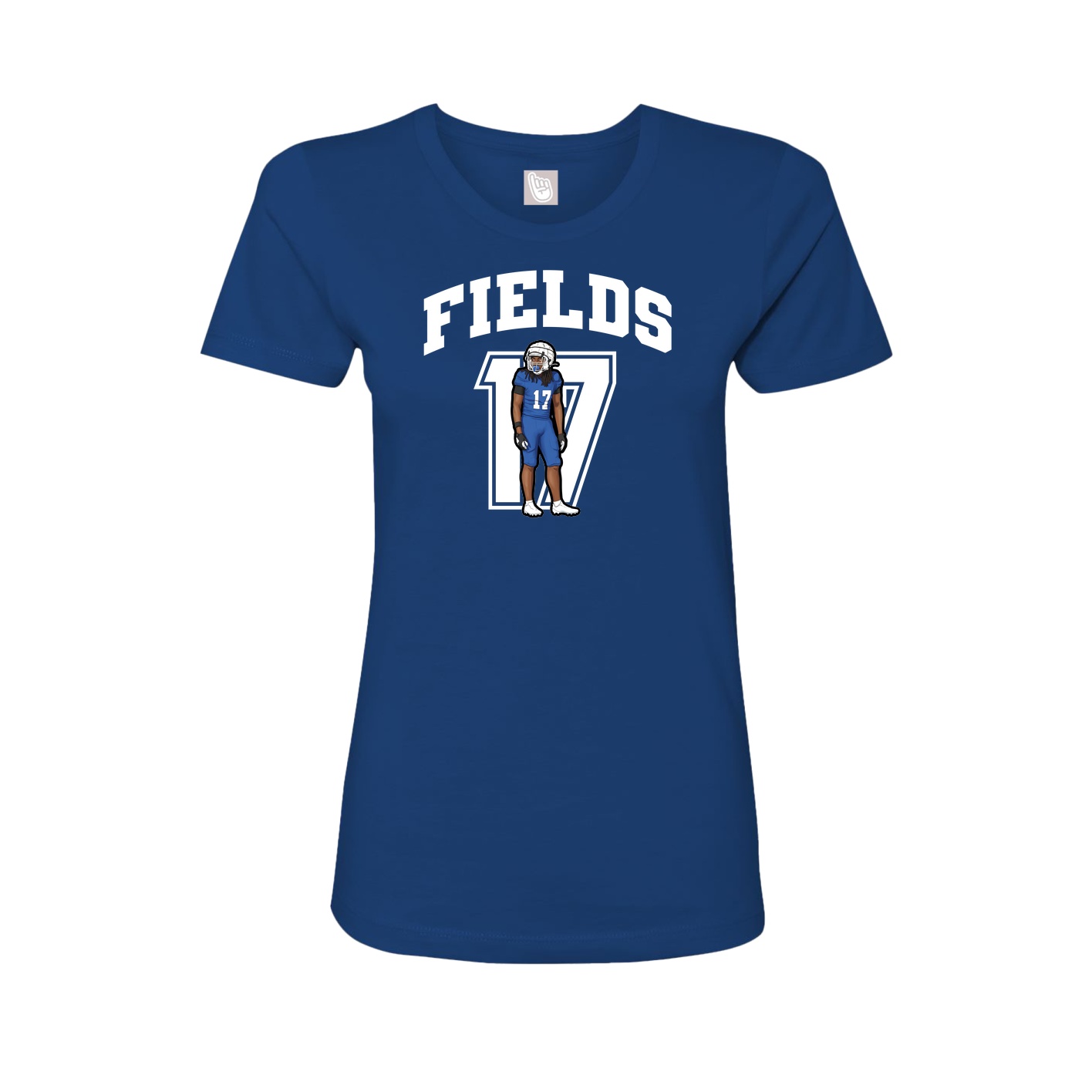 Fitted Women's Tee — Number in Royal