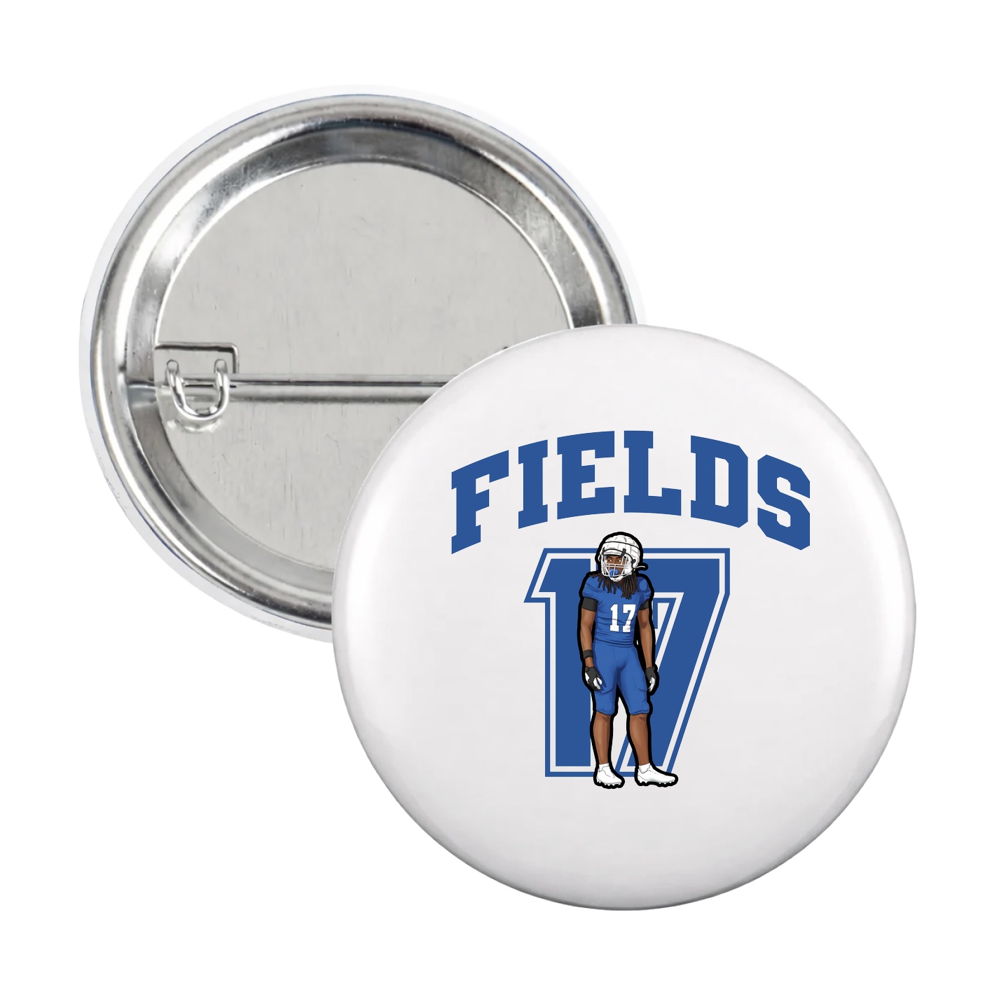 Game Day Button — Number in White
