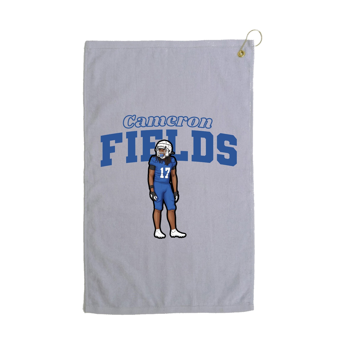 Golf Towel — Name Arch in Grey