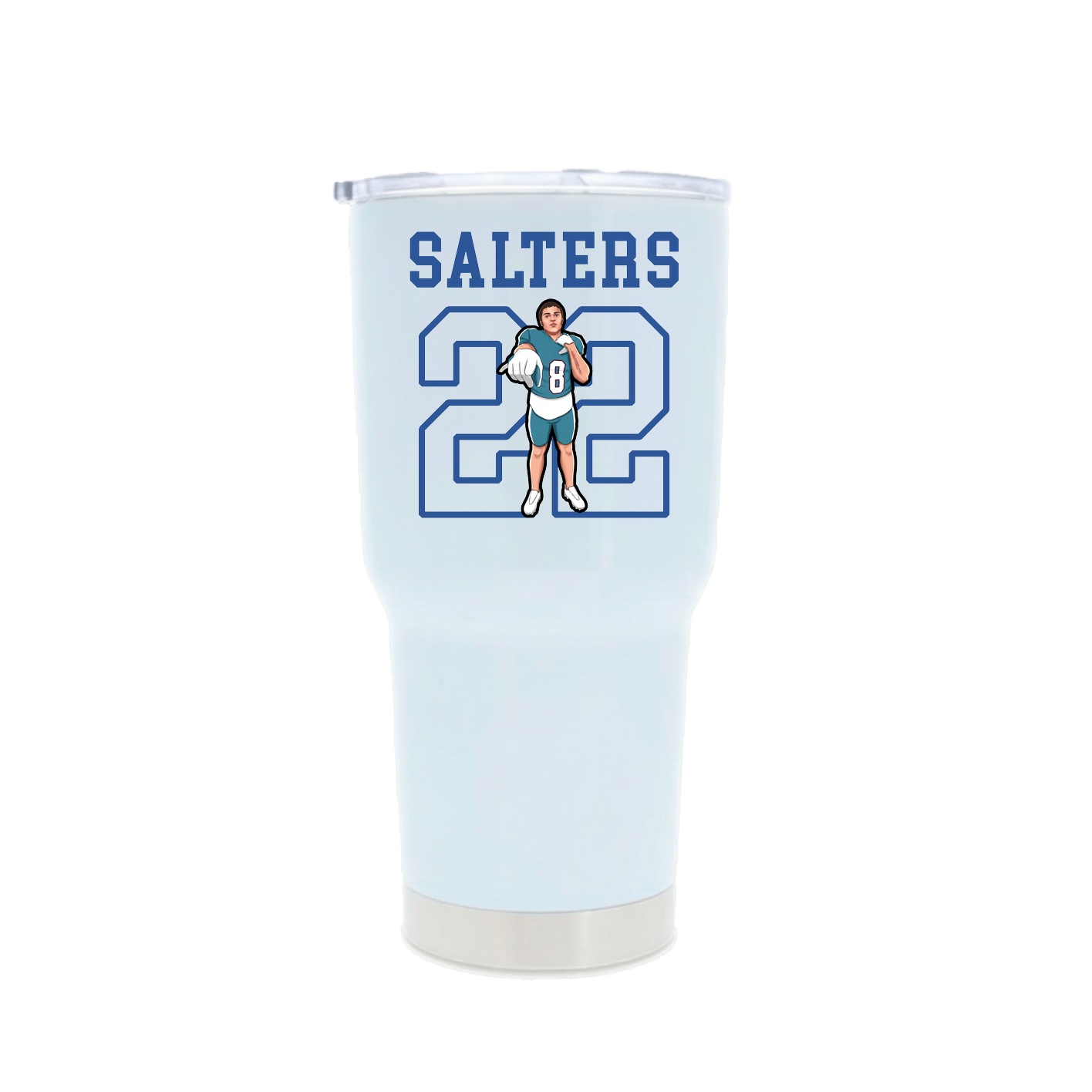 30oz Stainless Steel Tumbler — Shirsey in White