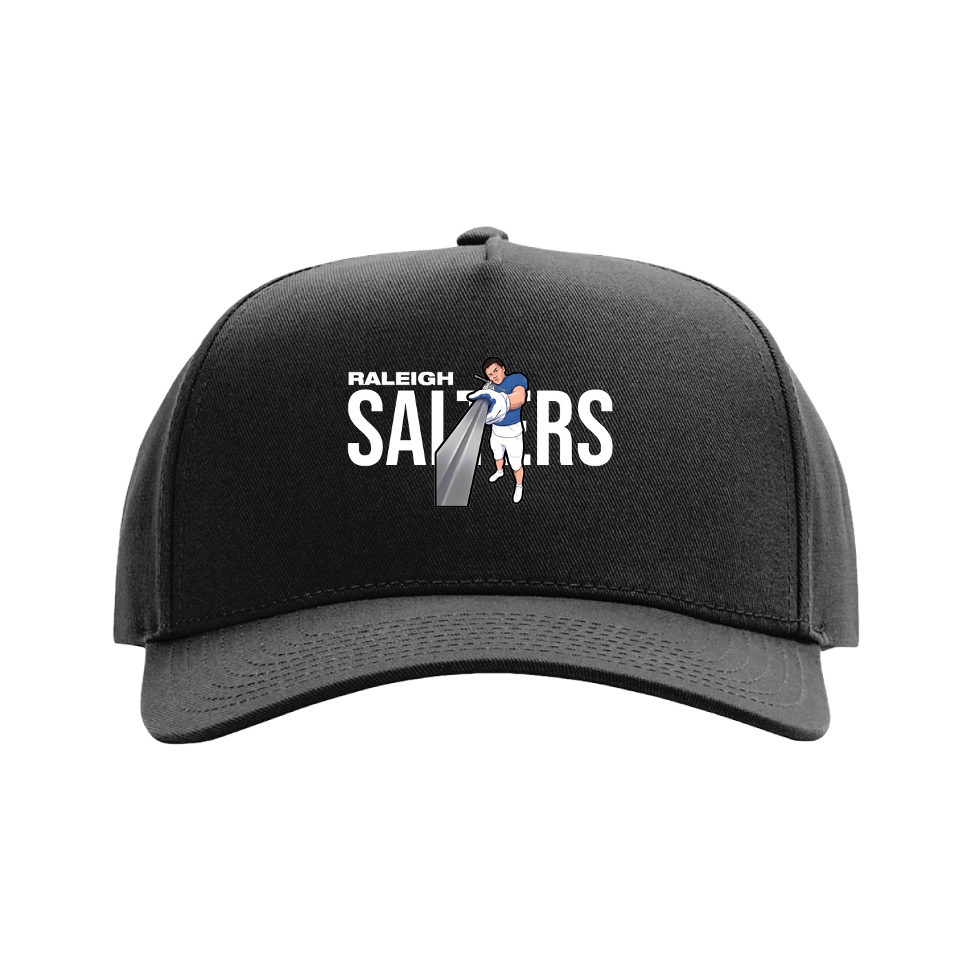 Full Fabric Five-Panel Champ Cap — Player Name in Black