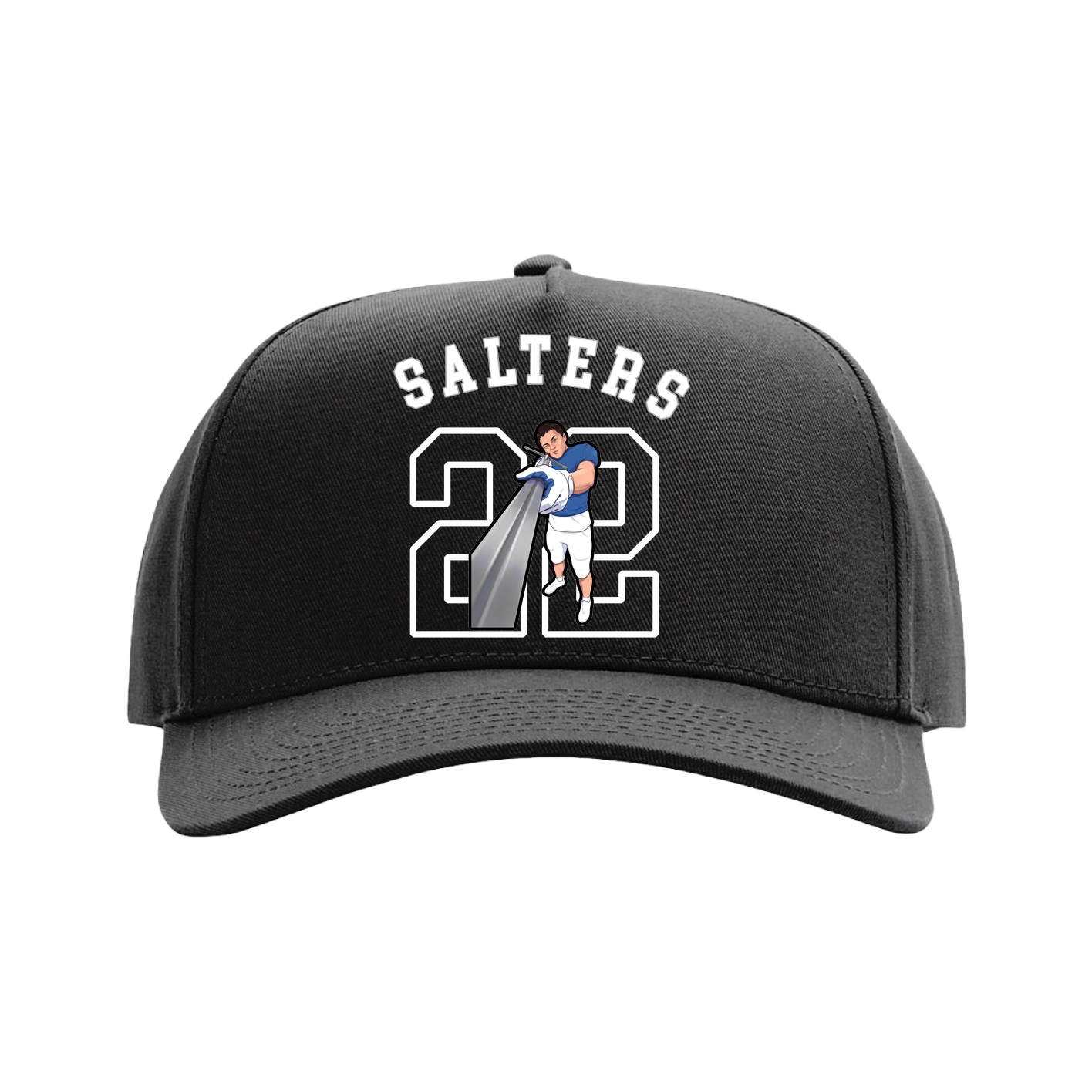 Full Fabric Five-Panel Champ Cap — Shirsey Arch in Black